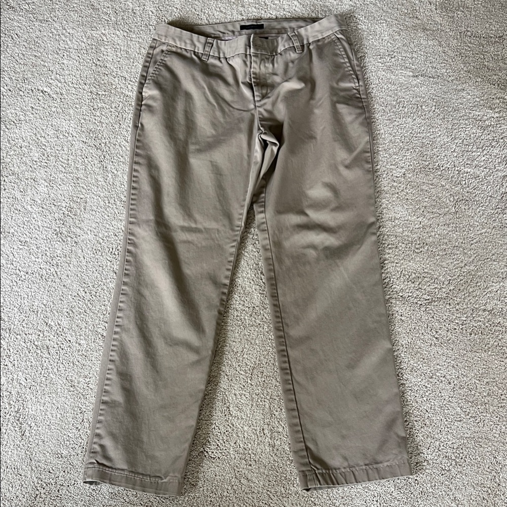 Lands' End Women's Tan Khakis Straight Leg Pants